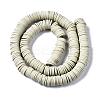 Flat Round Handmade Polymer Clay Beads CLAY-R067-10mm-02-2