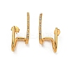 304 Stainless Steel Micro Pave Clear Cubic Zirconia Stud Earrings LS-EJEW-G368-02G-1