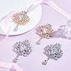 4Pcs 2 Colors Alloy Crystal Rhinestone Brooches for Clothes Backpack JEWB-GA0001-39-4