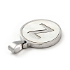 304 Stainless Steel with White Shell Pendants STAS-G268-01Z-P-3