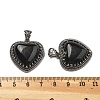 Natural Obsidian Pendants G-A095-01AS-08-3