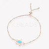 Adjustable Brass Bolo Bracelets BJEW-L618-02RG-2