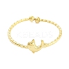 Real 18K Gold Plated 304 Stainless Steel Open Cuff Rings for Women RJEW-B061-02G-04-2