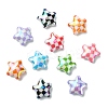 Electroplate Printed Opaque Acrylic Beads MACR-CJC0004-35-1-8