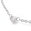 304 Stainless Steel Cable Chain Anklets AJEW-M026-14P-2