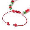 Christmas Theme Alloy Enamel Charm Bracelets BJEW-JB12411-5