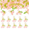 30Pcs Glass Pendants PALLOY-TAC0209-2