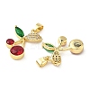 Brass Micro Pave Cubic Zirconia Pendants KK-S529-01G-2