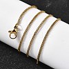 1.5MM 304 Stainless Steel Wheat Chain Necklaces for Men STAS-V011-03B-G-3