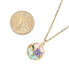 3Pcs 3 Styles Flower Alloy Enamel Pendant 304 Stainless Steel Cable Chain Necklaces for Women NJEW-JN05551-3