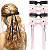 Polyester Ribbon Bowknot Alligator Hair Clips AJEW-CP0008-40A-1
