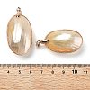 Electroplate Natural Shell Big Pendants KK-F882-05G-3