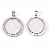 Alloy Pendant Cabochon Settings Y-PALLOY-S107-005P-RS-2