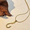 304 Stainless Steel Pendant Necklaces NJEW-P330-01A-G-1
