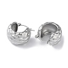 Non-Tarnish 304 Stainless Steel Thick Hoop Earrings STAS-Z052-12P-2