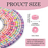 10 Strands 10 Colors Handmade Polymer Clay Beads CLAY-TA0001-51B-4