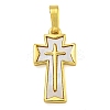 Brass Pendants with Shell KK-D534-02G-01-1