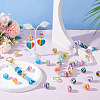   50Pcs 10 Colors Stripe Resin Beads RESI-PH0002-12-5