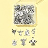 80Pcs Tibetan Style Alloy Moon with Fairy Pendants TIBEP-FA0001-RS-6