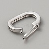 Rhodium Plated 925 Sterling Silver Micro Pave Clear Cubic Zirconia Twister Clasps FIND-WH0422-21B-P-2