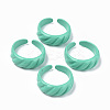 Spray Painted Alloy Cuff Rings RJEW-T011-31D-RS-1