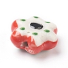 Handmade Porcelain Flower Beads PORC-J008-07-5