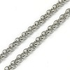 Tarnish Resistant Trendy Unisex 201 Stainless Steel Cross Rolo Chain Necklaces NJEW-L043B-09P-2