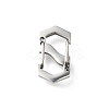 304 Stainless Steel Keychain Clasp Findings STAS-U051-01B-P-1
