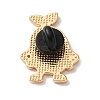 Angry Coffee Bean Enamel Brooches AL-I003-03G-03-2