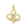 Brass Micro Pave Clear Cubic Zirconia Pendants KK-A221-13G-1