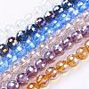 Electroplate Glass Bead Strands EGLA-R040-10mm-M-1