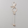 Iron Bar Beadable Keychain for Jewelry Making DIY Crafts KEYC-WH0034-32RG-1
