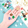 Fan Gemstone Pendants G-FH0001-15-3