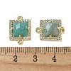 Natural Amazonite Faceted Square Links G-I375-03G-05-3