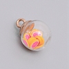Transparent Glass Globe Pendants GLAA-WH0026-01C-1