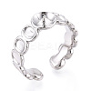 Oval Brass Cuff Ring Settings KK-T076-66P-1