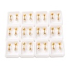 Heart Glass Ear Fake Plugs EJEW-H105-25G-A-1