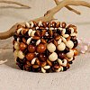 Bohemia & Ethnic Style Wood Stretch Bracelets for Women WG33998-02-1