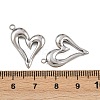 304 Stainless Steel Pendants STAS-L303-06P-3