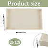 Rectangle Wood Covered with Velvet Jewelry Trinket Display Trays AJEW-WH20054-062K-01-2