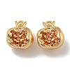 Brass Micro Pave Clear Cubic Zirconia Charms KK-U037-12G-06-1