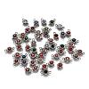 Flat Round 304 Stainless Steel Cubic Zirconia Links STAS-P029-M-2