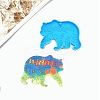 Mother's Day Bear with Flower & Word mama DIY Pendant Silicone Molds LS-SIMO-H004-08-1