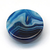 Dyed Natural Striped Agate/Banded Agate Cabochons X-G-R348-20mm-02-3