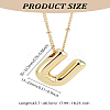 1pc Brass Chain with Alloy Letter Pendants Necklaces NJEW-LP0001-41U-G-2