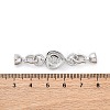 Brass & Black Lip Shell & Epoxy Resin Fold Over Clasps KK-P291-22P-2