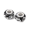 Opaque Resin Rondelle European Beads RESI-Z046-03E-2