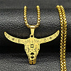 201 Stainless Steel Pendant Necklaces NJEW-C066-17G-1