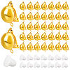 40Pcs Brass Clip-on Earring Findings KK-SP0001-14G-1