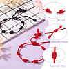2Pcs 2 Colors  Adjustable Braided Nylon Cords Bracelet Making AJEW-TA0001-51-3